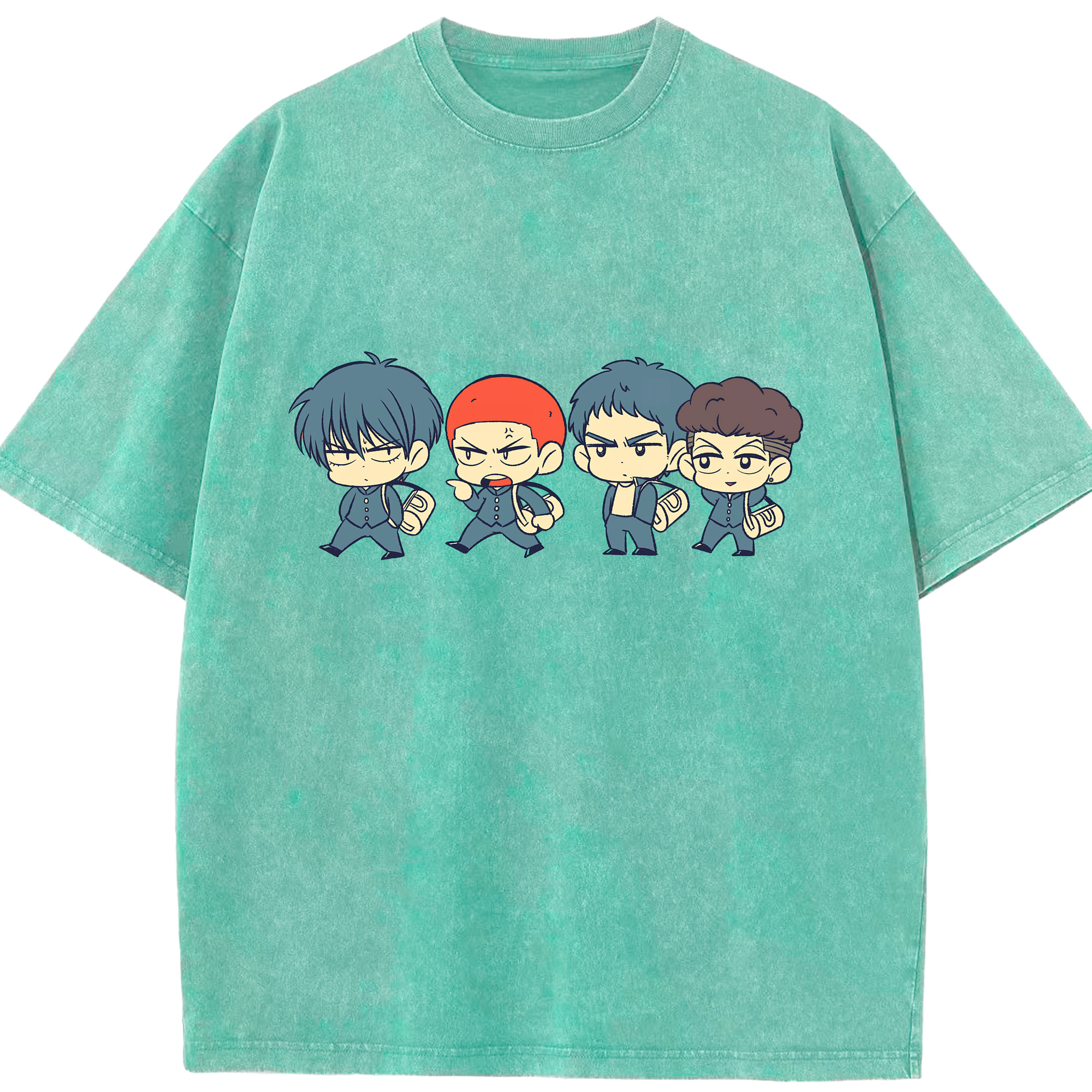（画像用） SLAM DUNK／スラムダンク 綿100% ヴィンテージ風 半袖Tシャツ（フロントプリント）